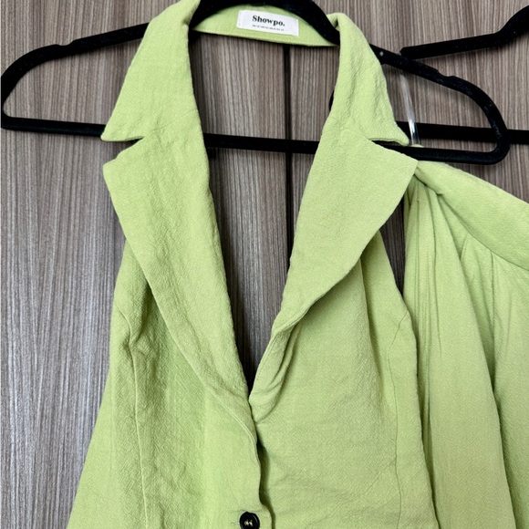 Showpo Light Green Wide Leg 2 Piece Pant and Halter Top - Picture 4 of 7